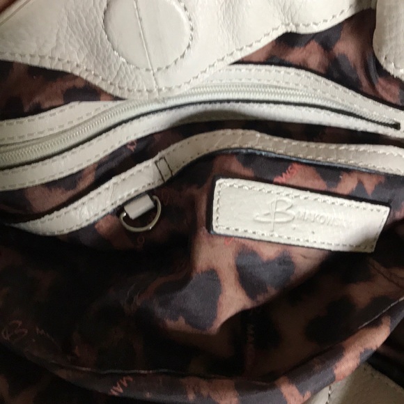 B. Makowsky beige taupe leather hobo shoulder bag - Picture 9 of 16